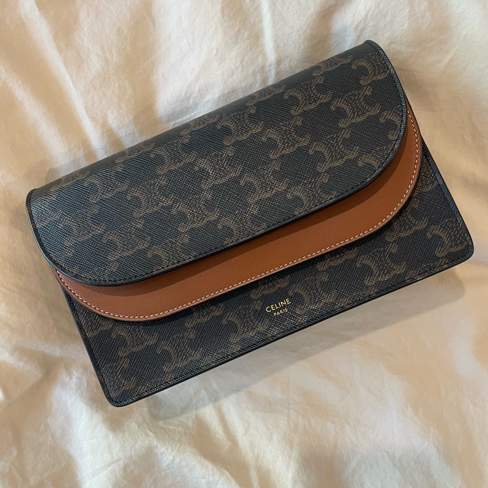 Celine Triomphe Wallet on Strap